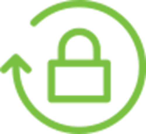 Padlock with arrow around it